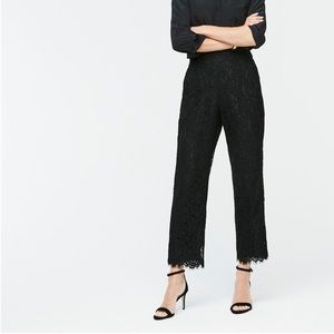 J. CREW BLACK PULL ON LACE PANTS NWT